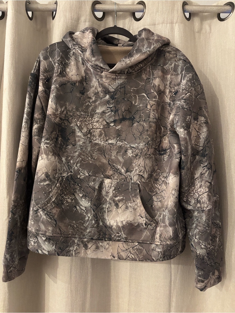 Women’s Gray Camouflage Pullover Hoodie